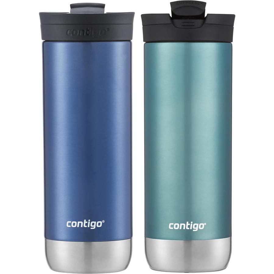 Contigo Huron Vacuum-Insulated Stainless Steel Travel Mug with Leak-Proof Lid  Keeps Drinks Hot or Cold for Hours  Fits Most Cup Holders and Brewer