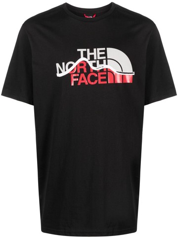 The North Face - logo-print cotton T-shirt - men - Cotton - L - Black