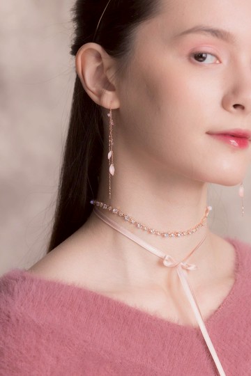 溢櫻BLOSSOM : 吹雪花舞耳鍊 - Pamycarie 手工製作飾品