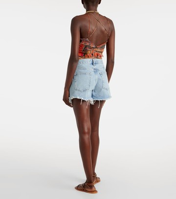 Frame The Hang mid-rise denim shorts