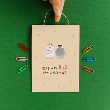 動物吊繩卡片-肥嘟嘟文鳥
