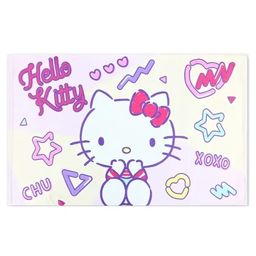 Hello Kitty 凱蒂貓 法蘭絨小毯  100%聚酯纖維  70*100cm  70 x 100cm  顏色款式隨機
