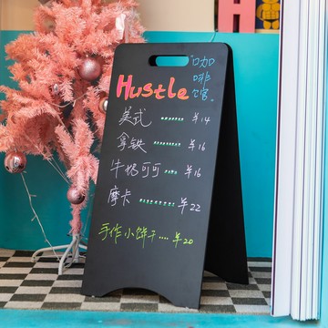 公司貨免運 可開發票 雙面立式畫板小黑板店鋪用戶外門口移動商用手寫廣告牌擺攤展示牌 快速出貨
