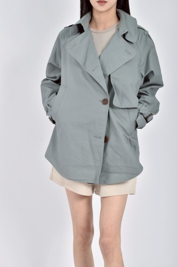 (F) olivo風衣外套綠色外套