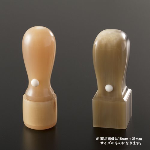 法人印鑑 牛角色上ラグゼセット 代表者印(丸天丸21mm):角印(角天丸24mm)