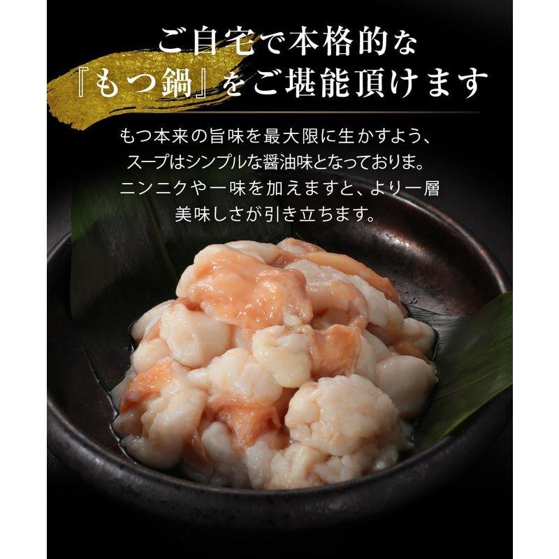 国産もつ鍋セット しょうゆ味 敬老の日 もつ170g×2袋、スープ100ｇ×2袋、ちゃんぽん?1袋、薬味各1袋, 約4人前 簡単調理 下茹で