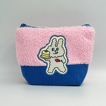 BUNNI KONBINY 異材質拼接化妝包- MAME藍款