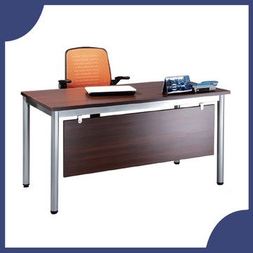 【必購網OA辦公傢俱】TSB-140E 深胡桃 烤銀方形4E 辦公桌【領券滿額再折千12/31止】