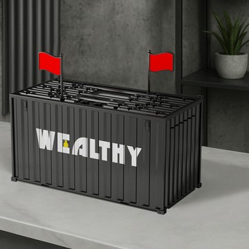 智能儲蓄貨櫃屋存錢筒【夜幕黑】 存錢罐 存錢筒 儲蓄筒 撲滿 零錢存錢筒 鈔票存錢筒 存錢 交換禮物 兒童節 聖誕節