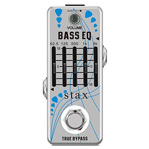 Stax Bass EQ Pedal Band Equalizer Pedals For Bass Guitar With Band Graphic Mini Size True Bypass