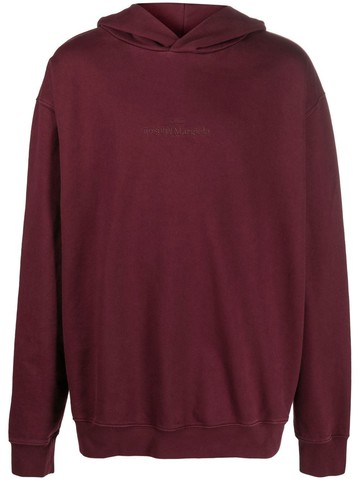 Maison Margiela - embroidered-logo detail hoodie - unisex - Cotton - S