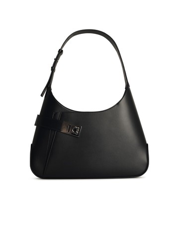 Ferragamo arch Black Matte Leather Bag