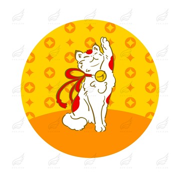 精緻時尚陶瓷熱轉印杯墊(財寶小天使) 杯墊 陶瓷杯墊 熱轉印 送禮小物 婚禮小物 企業送禮 紀念品