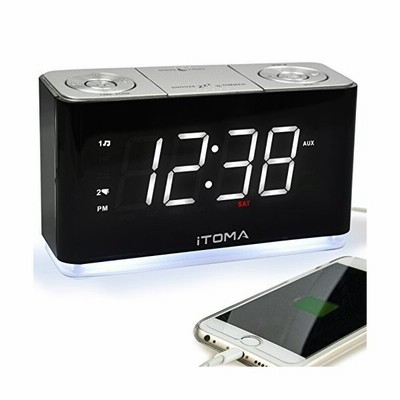 Itoma クロックラジオ 目覚まし時計 ベッドライト 置き時計 Fm ラジオ Usb デジタル スヌーズ機能付き スマホ充電 通販 Lineポイント最大get Lineショッピング