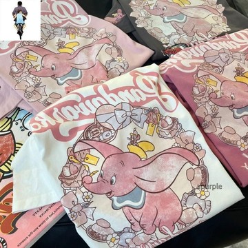 台灣出貨💖女裝品牌剪標尾單專櫃撤回~日系復古小飛象T恤男女大尺碼純棉短袖夏