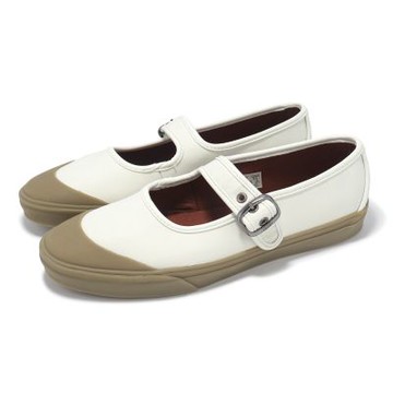 Vans 休閒鞋 Lx Mary Jane Lowpro 男鞋 女鞋 白 棕 瑪莉珍鞋 皮革 可調整繫帶 VN000D34CJ7