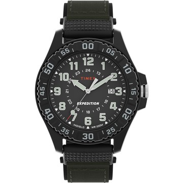 【TIMEX】天美時 遠征系列  42毫米戶外手錶 (黑x綠 TXTW4B26400)