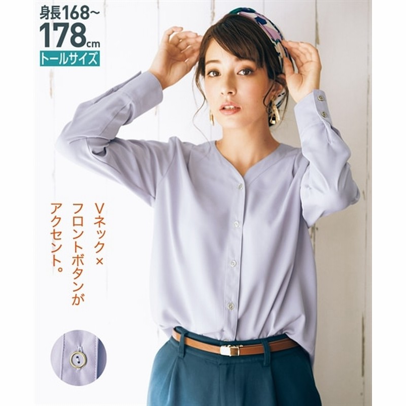 トールサイズ Vネックブラウス 高身長 長身 シャツ ブラウス Tall Size Blouses Shirts 通販 Lineポイント最大1 0 Get Lineショッピング