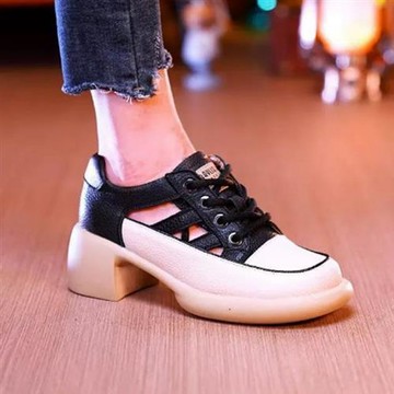 【Alice】韓國設計師款個性派女孩法式休閒鞋(彈力耐磨/穆勒/瑪麗珍/防水鞋)黑色