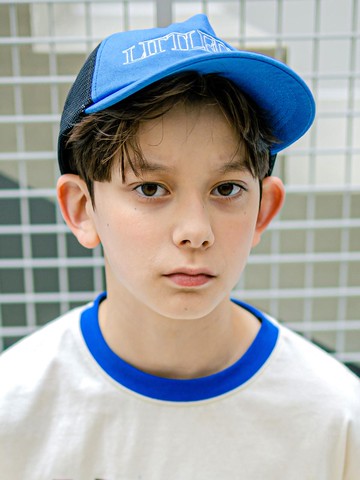 Varsity Lettering Mesh Cap Blue