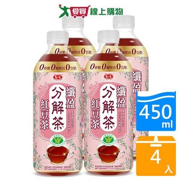 愛之味分解茶紅豆茶450MLx4【愛買】