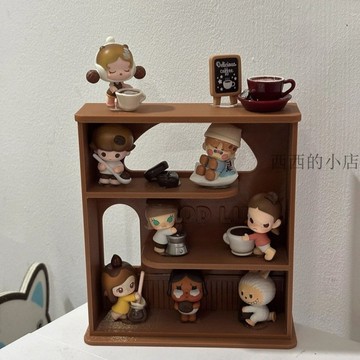 🌟臺灣出貨🌟手辦萌粒場景diy娃屋收納盒盲盒展示櫃桌上置物架微縮3D打印擺件 公仔展示盒 公仔收納盒 模型展示盒