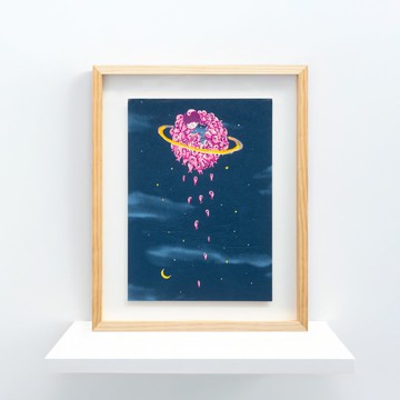 【手工版畫_自游系列】安靜