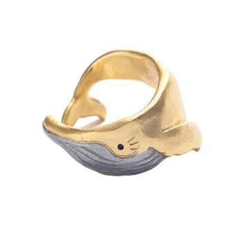 【Palnart Poc 官方正品】RN078 海洋優雅游泳 鯨魚 戒指 Claris