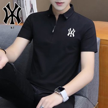 短袖t恤polo衫男冰絲速干2025新款夏季純棉潮牌高端品牌翻領保羅