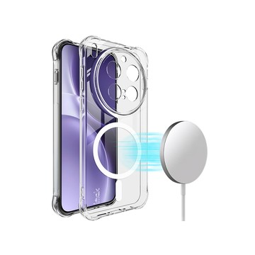 Imak vivo X300 Pro 5G 全包防摔套(氣囊)(磁吸款)-透明