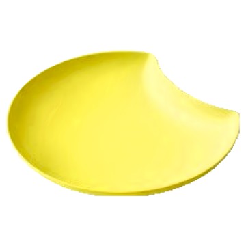 SIMPLA 玉米田 天然玉米生質材料星月深盤 耐熱-20°C ~ 120°C 台灣設計製造  黃  1個  3.3 x 21cm