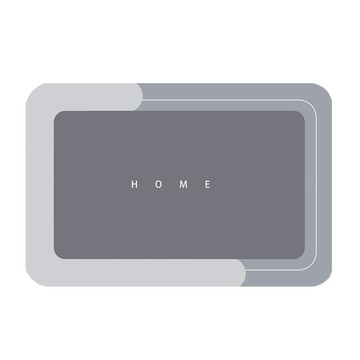 喵汪森林 硅藻土軟地墊  60 x 40cm  灰色