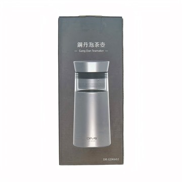 Driver 鋼丹泡茶壺 SUS304高級不銹鋼 Tritan材質 食品級矽膠墊圈  銀色 + 透明色  700ml  1個