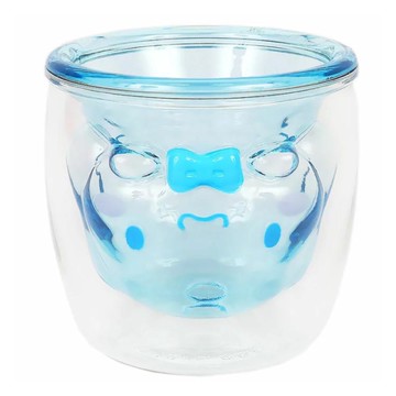 asdfkitty*大耳狗立體造型塑膠雙層杯-180ML-水杯.牛奶杯.果汁杯-日本正版商品