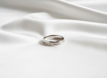 Titanvek鈦金屬戒指-5mm雷雕刻字戒指