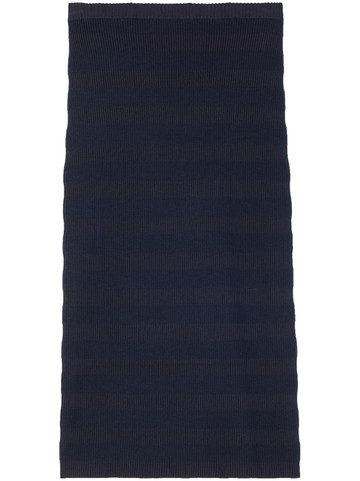 St. John - stripe-print pencil skirt - women - Rayon/Wool/Elastane - XS - Blue