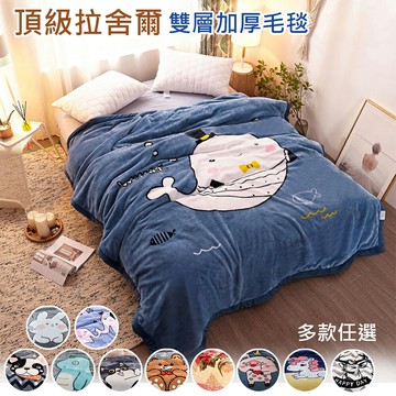 新上市頂級拉舍爾雙層加厚毛毯150*200CM 暖手 加大 被子 棉被