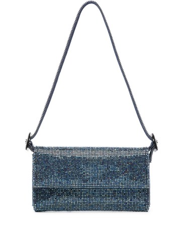 Benedetta Bruzziches - Vitty La Mignon rhinestone-embellished denim bag - women - Aluminium/Rhinestone/Silk - One Size - Blue