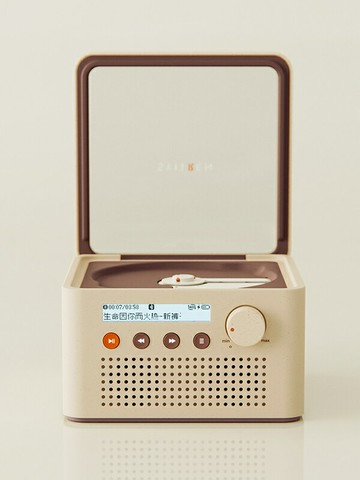 賽塔林R200便攜一體式專輯CD機立體聲帶屏幕復古音響雙向藍牙音箱【宜家良品百貨】