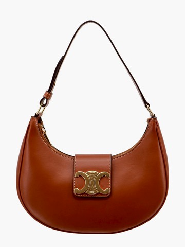 Ava leather shoulder bag with frontal triomphe logo - CELINE - gender_Woman