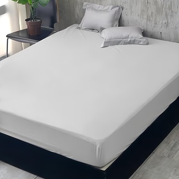 寢室安居 台灣製 銀離子防水透氣保潔墊  雙人  淺灰色