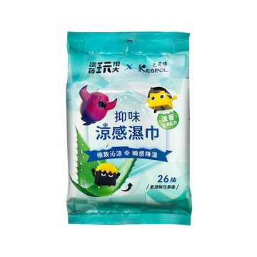 綜藝玩很大X克司博抑味涼感濕巾（26抽）