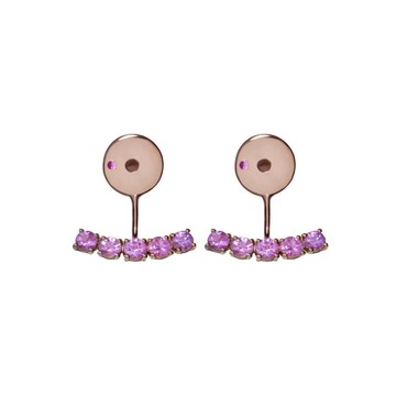 J'aime Moi Fine Jewelry 粉紅藍寶耳後扣