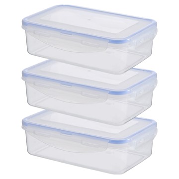 小麥購物 密封保鮮盒 長方款  3個  900ml