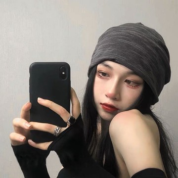 防曬帽 帽子 百搭 輕薄 柔軟 包頭 帽子男女 四季 素顏網紅 堆堆帽 情侶套 頭帽 時尚 簡約 小眾 復古