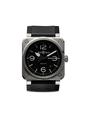 Bell & Ross - BR 03-92 Steel 42mm - men - Canvas/Steel/Rubber - One Size - BLACK B BLACK