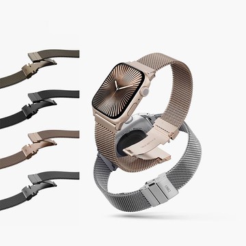 Apple Watch Dante Pro 不鏽鋼米蘭磁扣錶帶 42(s10)/41/40mm-玫金