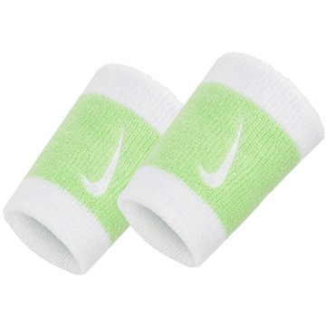 【NIKE耐吉】SWOOSH綠白色加長腕帶 復古風護腕 籃球羽球棒球壘球慢跑步適用 吸濕排汗透氣 天秤座生日禮物 同學交換禮物 女朋友禮物(N0001586117OS/AC2287117)