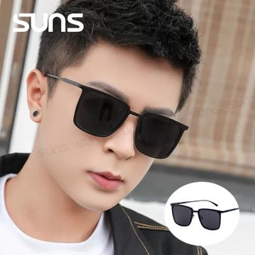 【SUNS】時尚方框偏光墨鏡 頂級鋁鎂墨鏡 大框駕駛墨鏡 男女適用 防眩光/抗UV400 S896