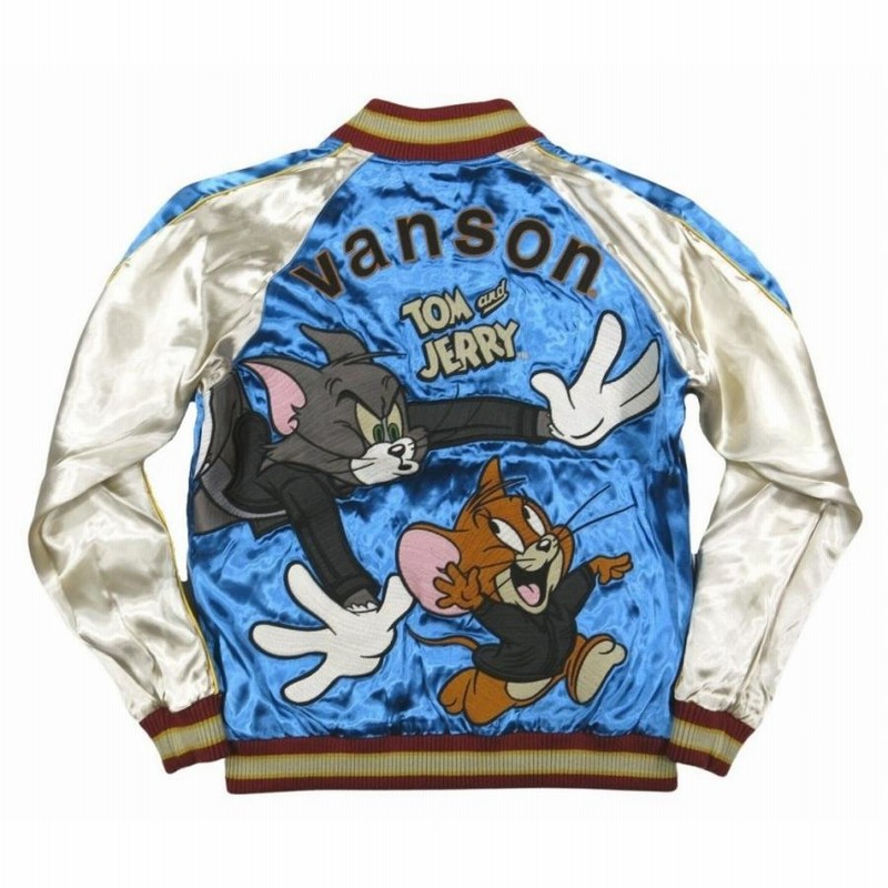 VANSON◇TOM AND JERRY/スカジャン/XXL/レーヨン/マルチカラー VANSON